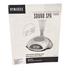 Instruction Manual for HoMedics SS-4000 Sound Spa Clock Radio Sound Machine